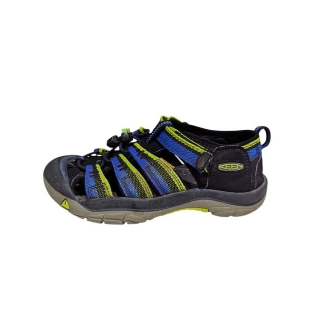 Keen Newport H2 Blue Green Black Striped Fisherman Water Hiking Sandal Boys 2